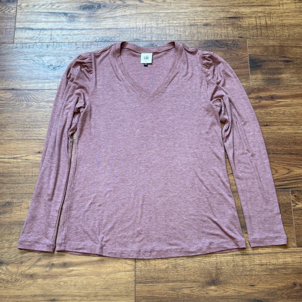 Cabi Women’s Long Sleeve Pull Over Top Style #4439 Purple Heather Size Small - Picture 2 of 7